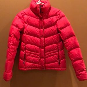 NorthFace pink puffer coat